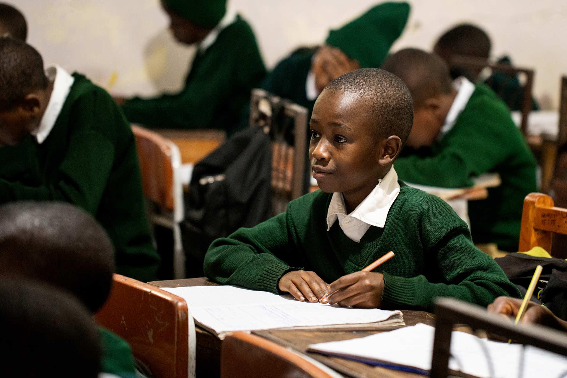 Child at Baraa Primary School which Siringit is a proud sponsor of