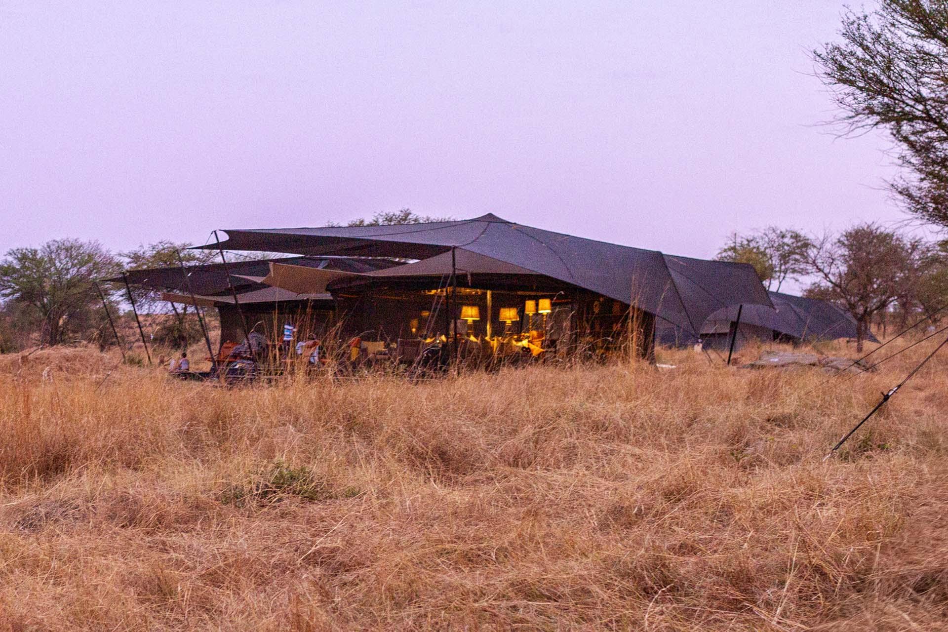 Migration Camp luxury tents The Bedouin-style tents are positioned on a raised platforms to give you a 360-degree view of the plains...