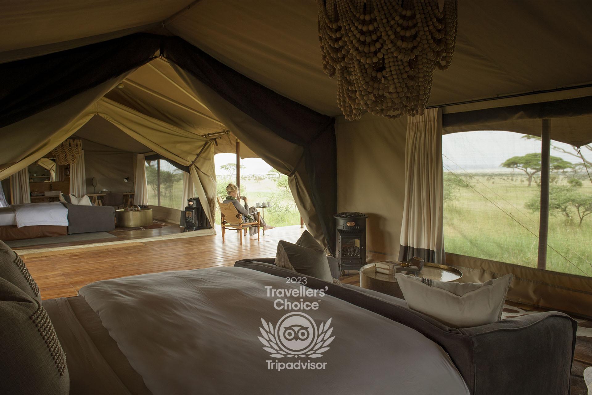 A two-bedroomed family tent will also is available for guests travelling with (small) children. An ensuite bathroom with “his and hers” wash hand basins, large shower and proper flush toilet will complete each guest tent\n